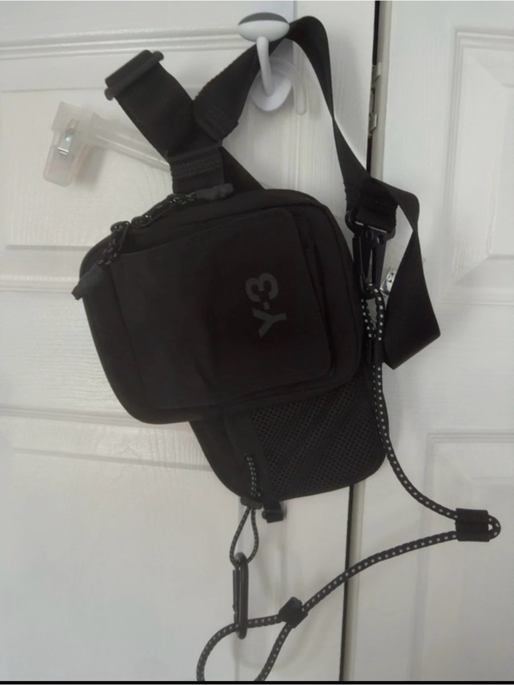 Y-3 Black Nylon Crossbody Belt Bag